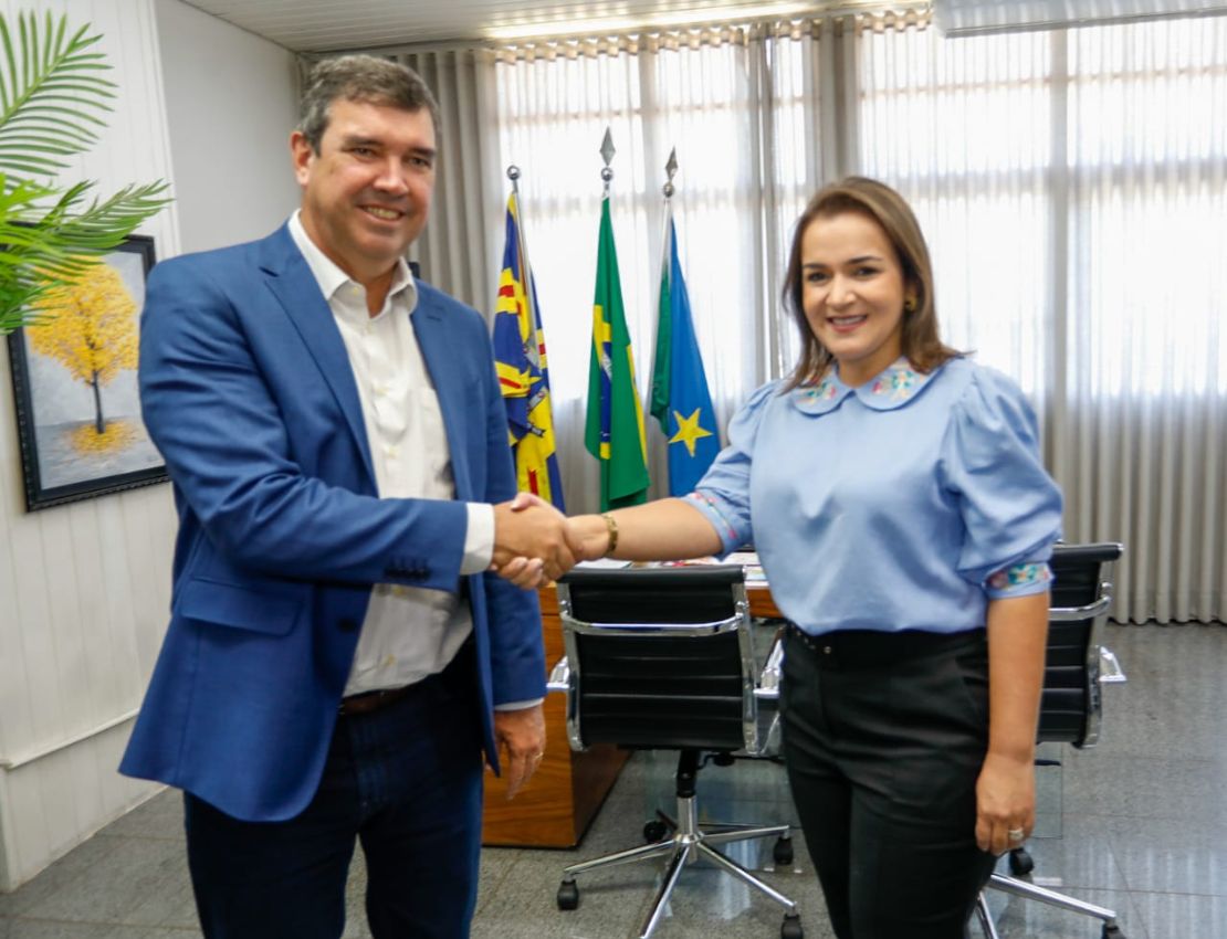 Riedel visita prefeita da Capital e destaca gestão municipalista e ações em prol do desenvolvimento