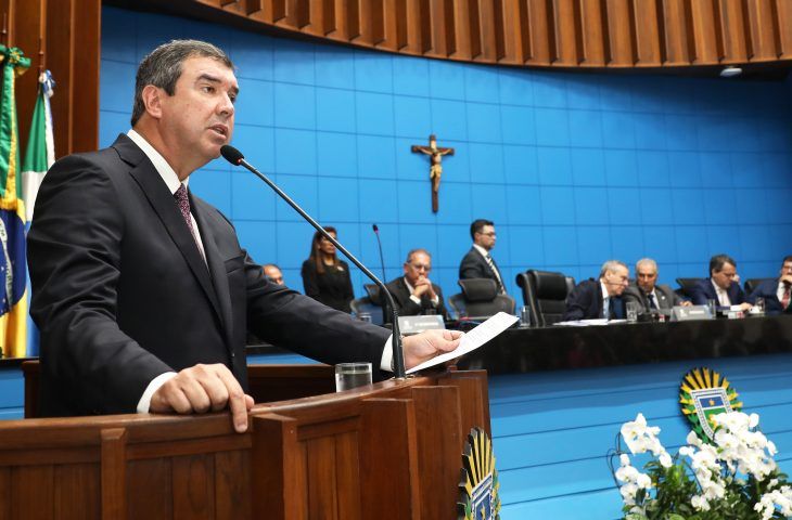 Na Assembleia Legislativa, Eduardo Riedel fala em pacificação e assume compromisso de estar aberto ao diálogo