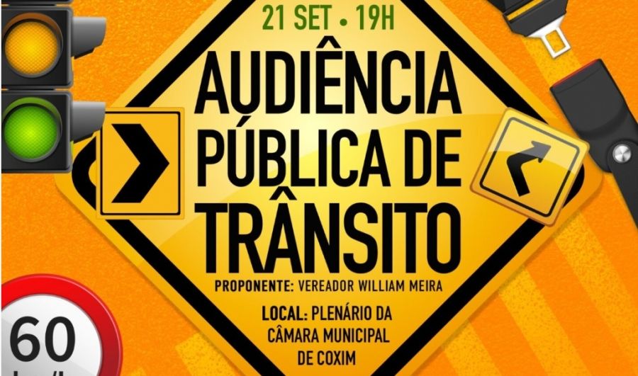 Audiência Pública de Trânsito acontece nesta quinta-feira na Câmara de Coxim