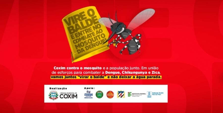 Câmara lança campanha de conscientização de combate à dengue: “VIRA O BALDE”