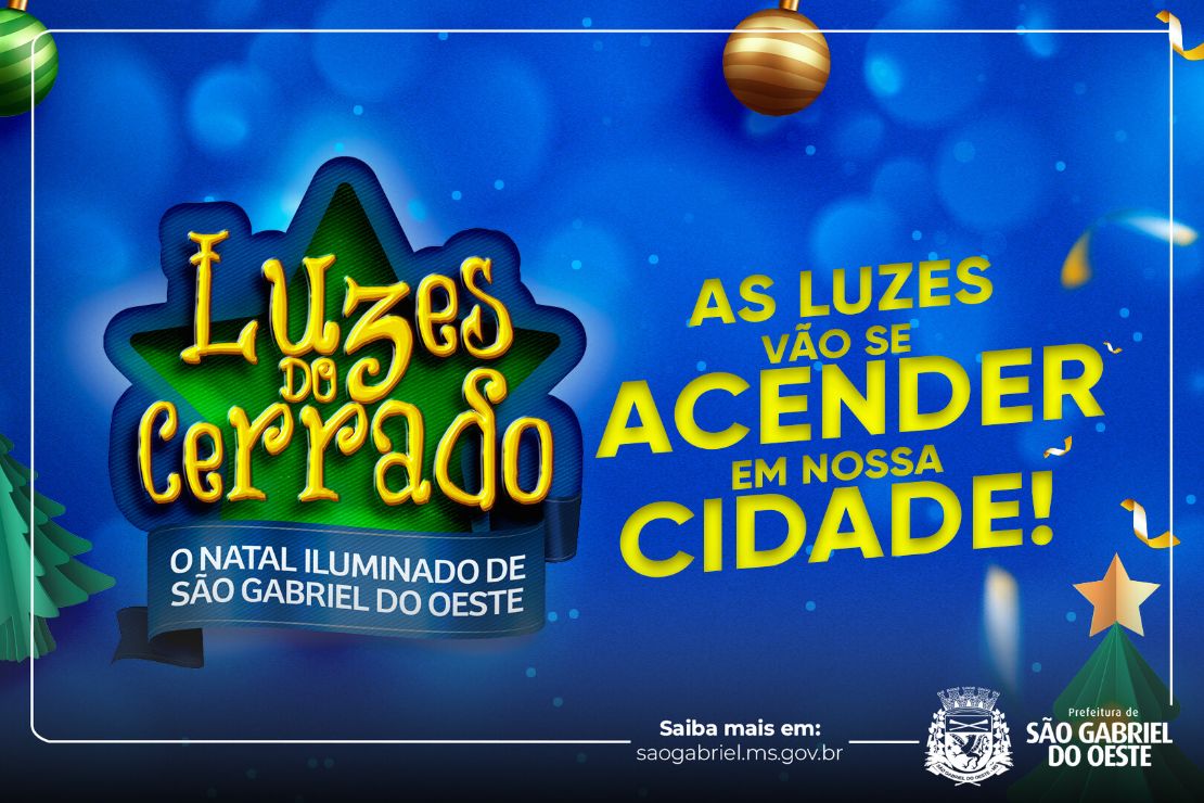 Vem aí o Luzes do Cerrado 2024: São Gabriel do Oeste se prepara para a magia do Natal