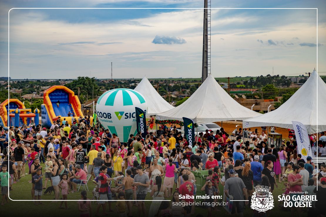 Papai Noel chega a São Gabriel do Oeste e movimenta fim de semana do Luzes do Cerrado