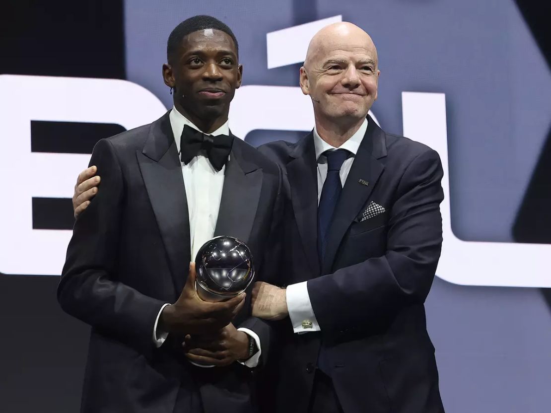 The Best 2025: Dembélé é eleito o melhor jogador do mundo pela Fifa