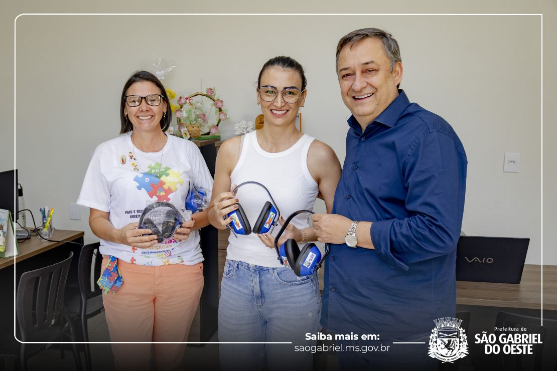 Prefeitura amplia ações de inclusão com entrega de 350 abafadores sensoriais para crianças neurodivergentes em São Gabriel do Oeste