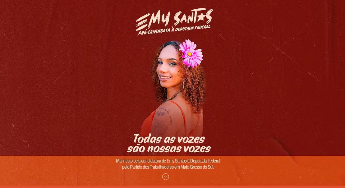 Multiartista e professora, Emy Santos lança site com manifesto rumo a Câmara