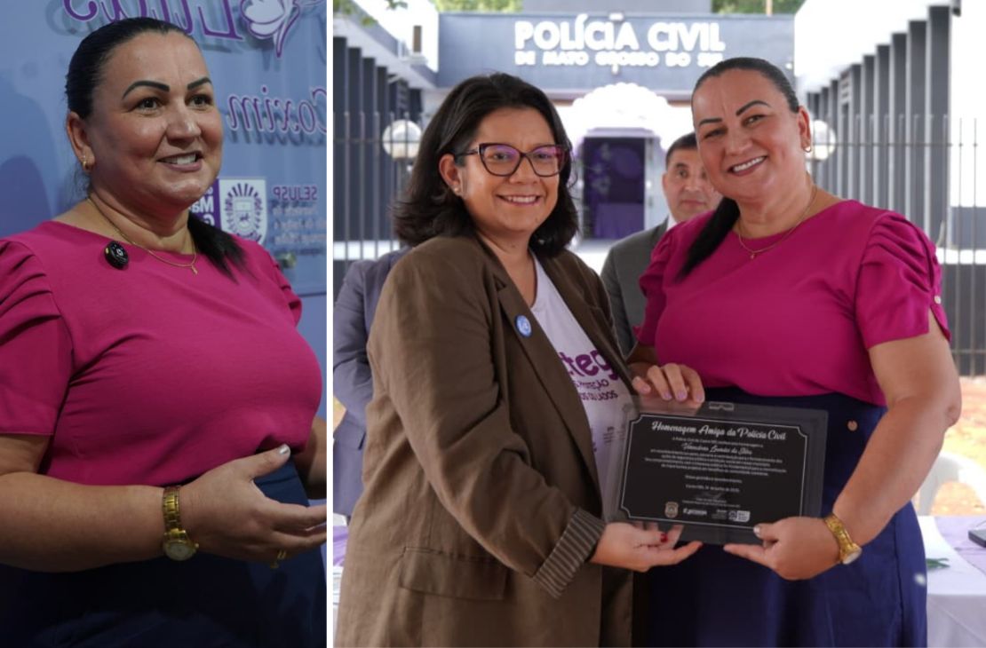 Vereadora Lourdes Assistente Social é homenageada durante inauguração da Sala Lilás em Coxim