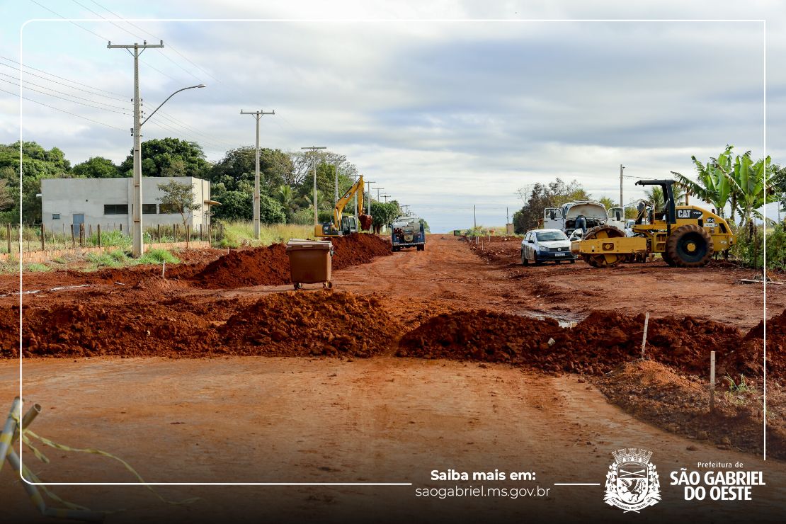 Prefeitura investe mais de R$ 1,4 milhão em nova etapa de pavimentação asfáltica em São Gabriel do Oeste