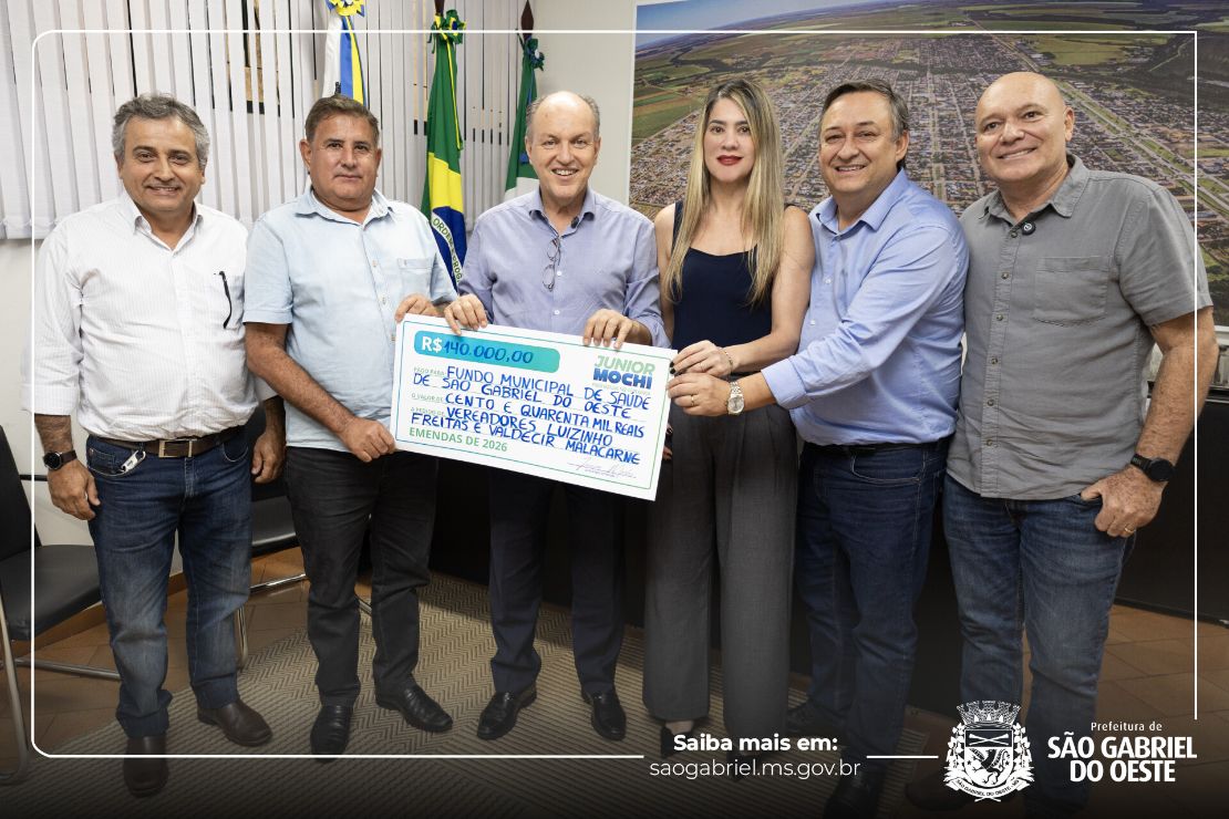 São Gabriel do Oeste recebe emenda de R$ 140 mil para fortalecer os serviços de saúde