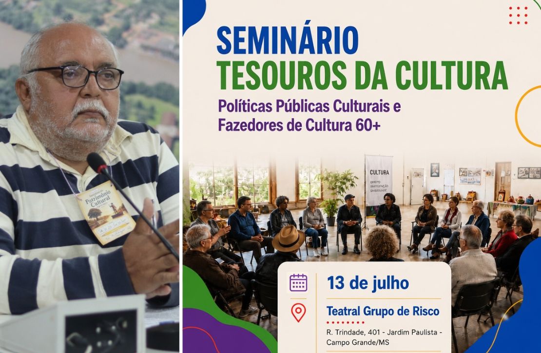 Professor Paulo Carvalho representará Coxim em seminário sobre políticas públicas para artistas 60+ em Campo Grande