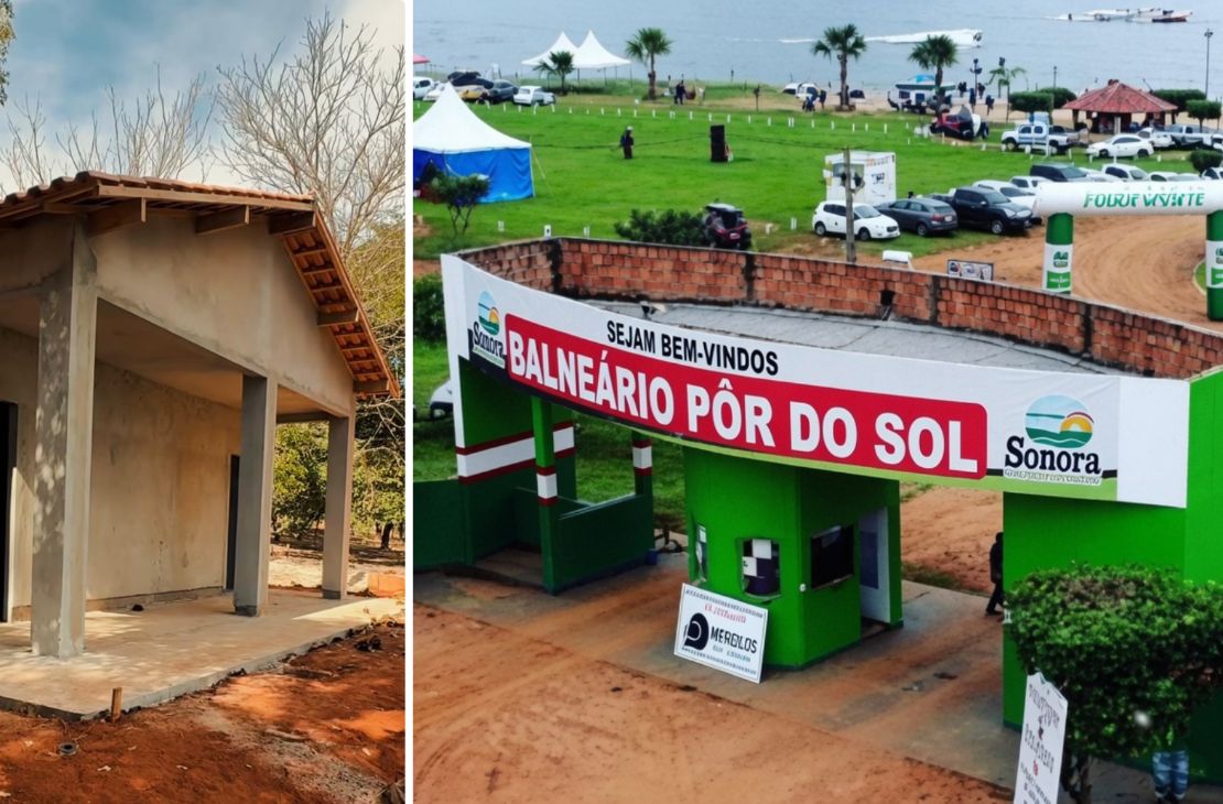 Obras de revitalização do Balneário Municipal de Sonora avançam com novas estruturas e melhorias