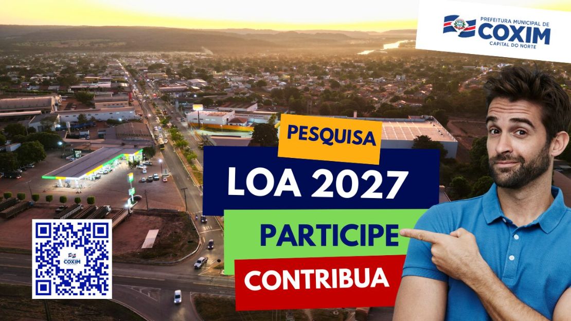 Prefeitura de Coxim abre consulta pública para população opinar no orçamento de 2027