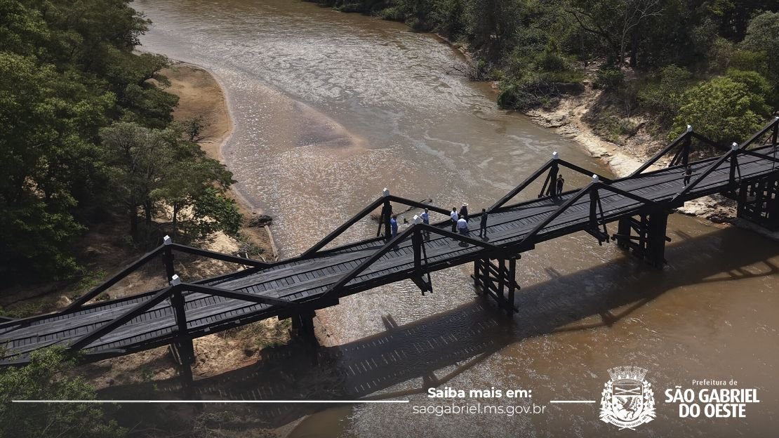 Parceria entre São Gabriel do Oeste e Camapuã garante recuperação da ponte sobre o Rio Coxim