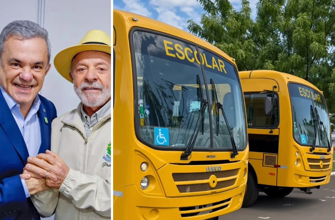 Coxim recebe dois novos ônibus escolares viabilizados por emenda de Vander Loubet e parceria com Governo Federal