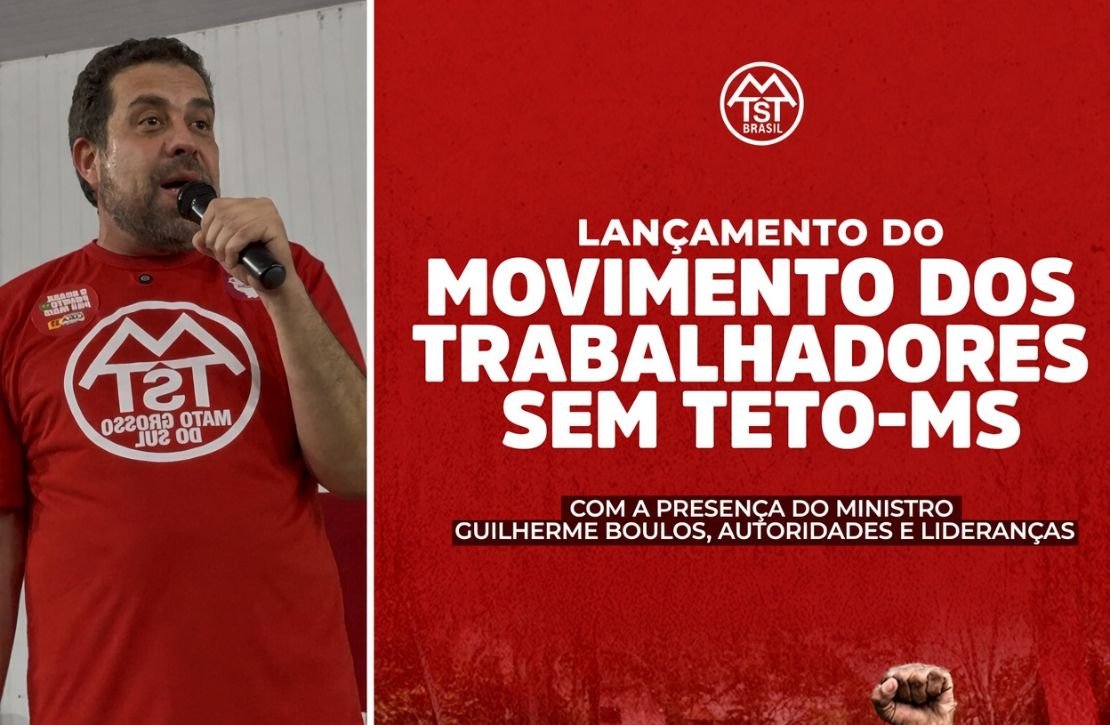 MTST é lançado oficialmente em Mato Grosso do Sul com presença de Boulos e lideranças em Campo Grande