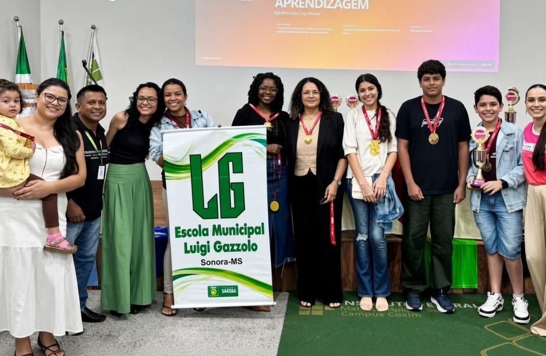 Escola municipal de Sonora conquista dois primeiros lugares em feira científica de Coxim